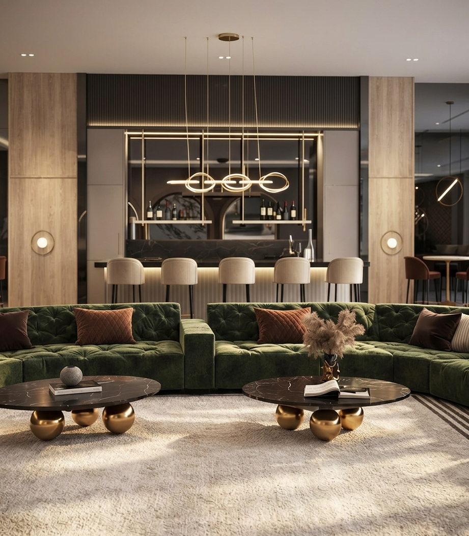 Luxury interior of The Bridle Estate condo with modern design, premium finishes and elegant living space in Toronto